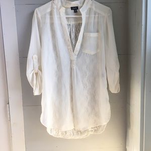 Cream lace tunic